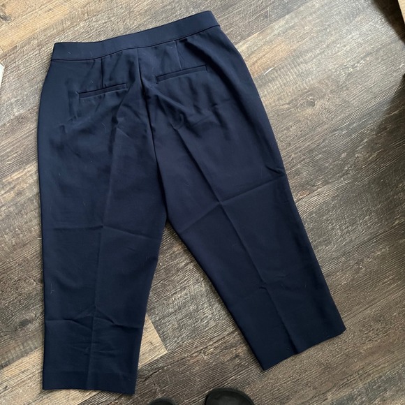 Christopher & Banks Cropped Pants Navy Blue Career Casual Size 6 - Picture 2 of 4